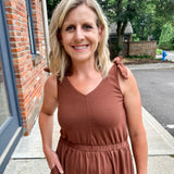 Shoulder Tie knit dress