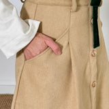 A-Line Button Front Skirt