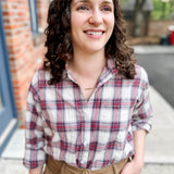 Plaid Button-Up Shirt