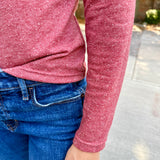 Long Sleeve Raglan Knit Top