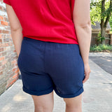 Crinkle Cotton Gauze Pull-On Short