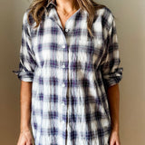 Plaid Button-Up Shirt
