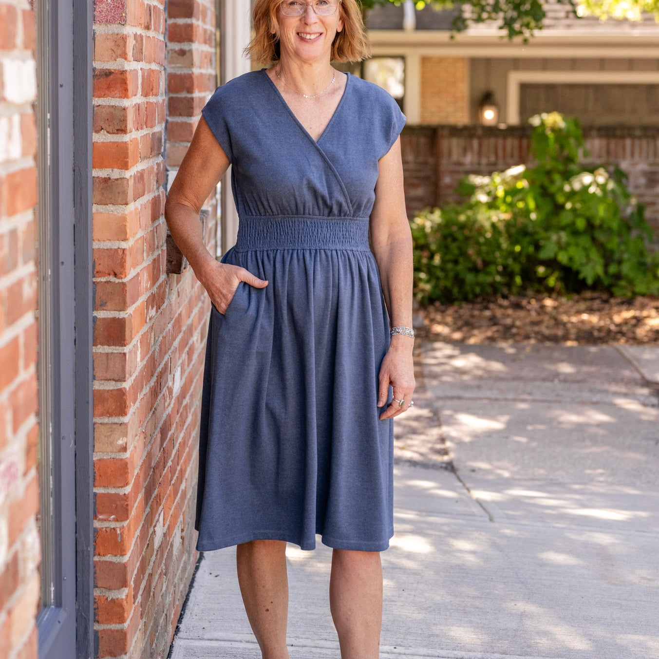 Cross Front Midi Dress