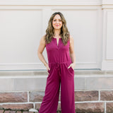 Sleeveless Knit Jumpsuit