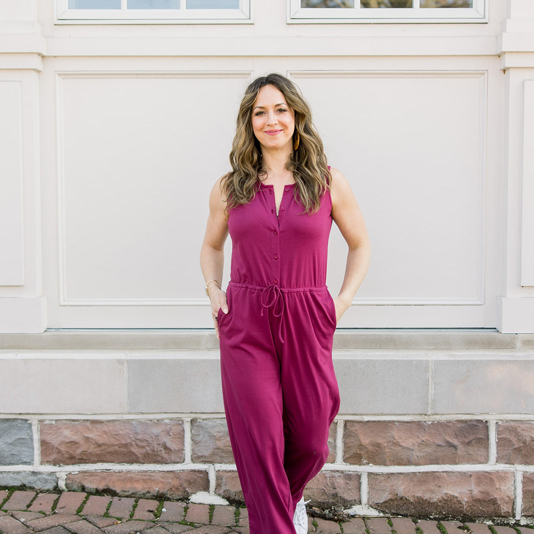 Sleeveless Knit Jumpsuit