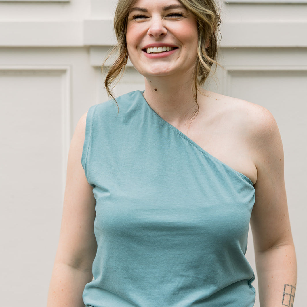 One Shoulder Knit Top