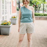 One Shoulder Knit Top