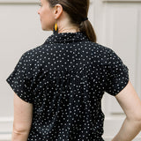 Short Sleeve Button Up Shirt & Polka Dot Shorts