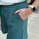 Crinkle Cotton Gauze Pull-On Short