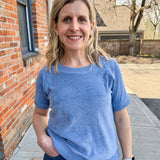 Short Sleeve Terry Raglan Sweater