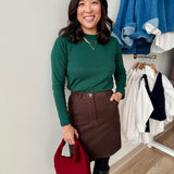 Long Sleeve Low Mock Top