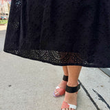 Mixed Media Eyelet Tank Dress