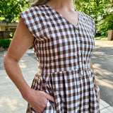 Jewel Button-Front Midi Dress