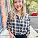 Plaid Button-Up Shirt