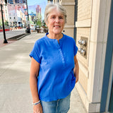 dolman band collar blouse