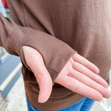 Fold Over Snap Mock Neck