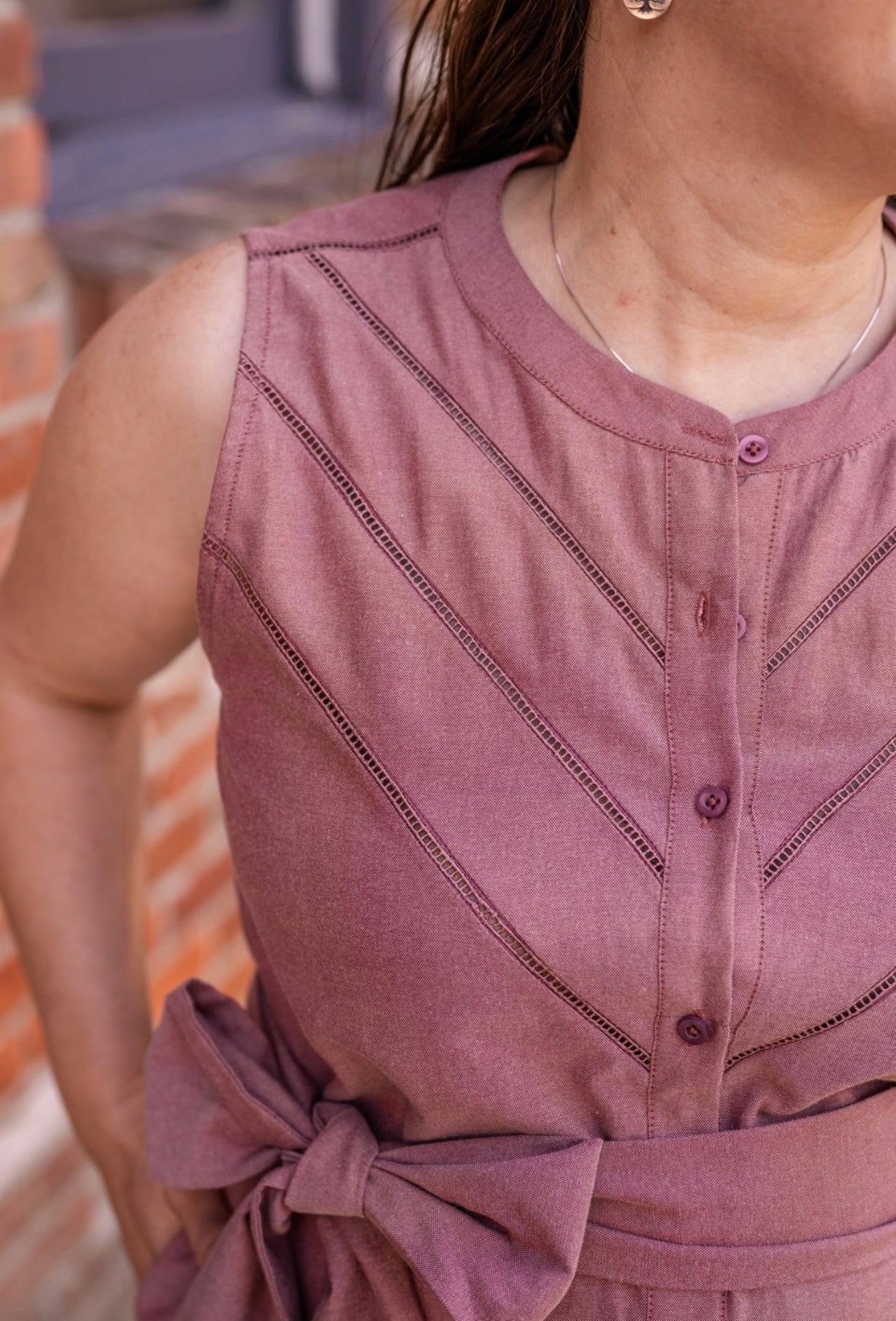 Sleeveless Shirt Dress