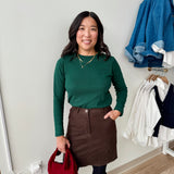 Long Sleeve Low Mock Top