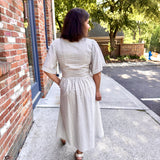 Short Sleeve Button-Front Dress