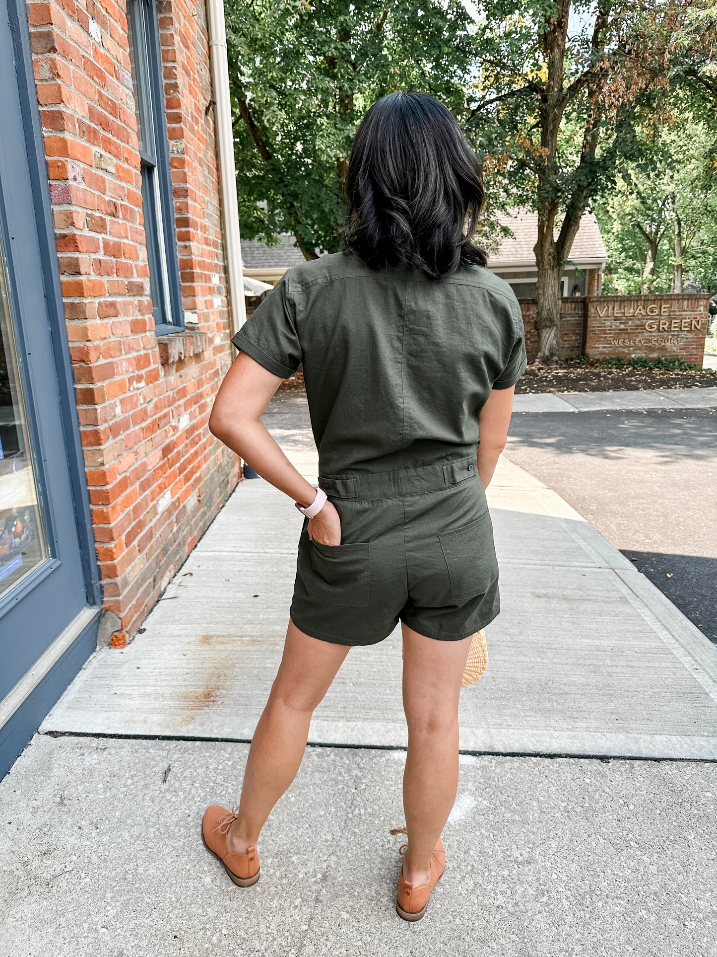 Utility Linen Romper