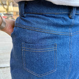 Denim Mid-Length Skirt