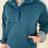 Quilted Snap Pullover