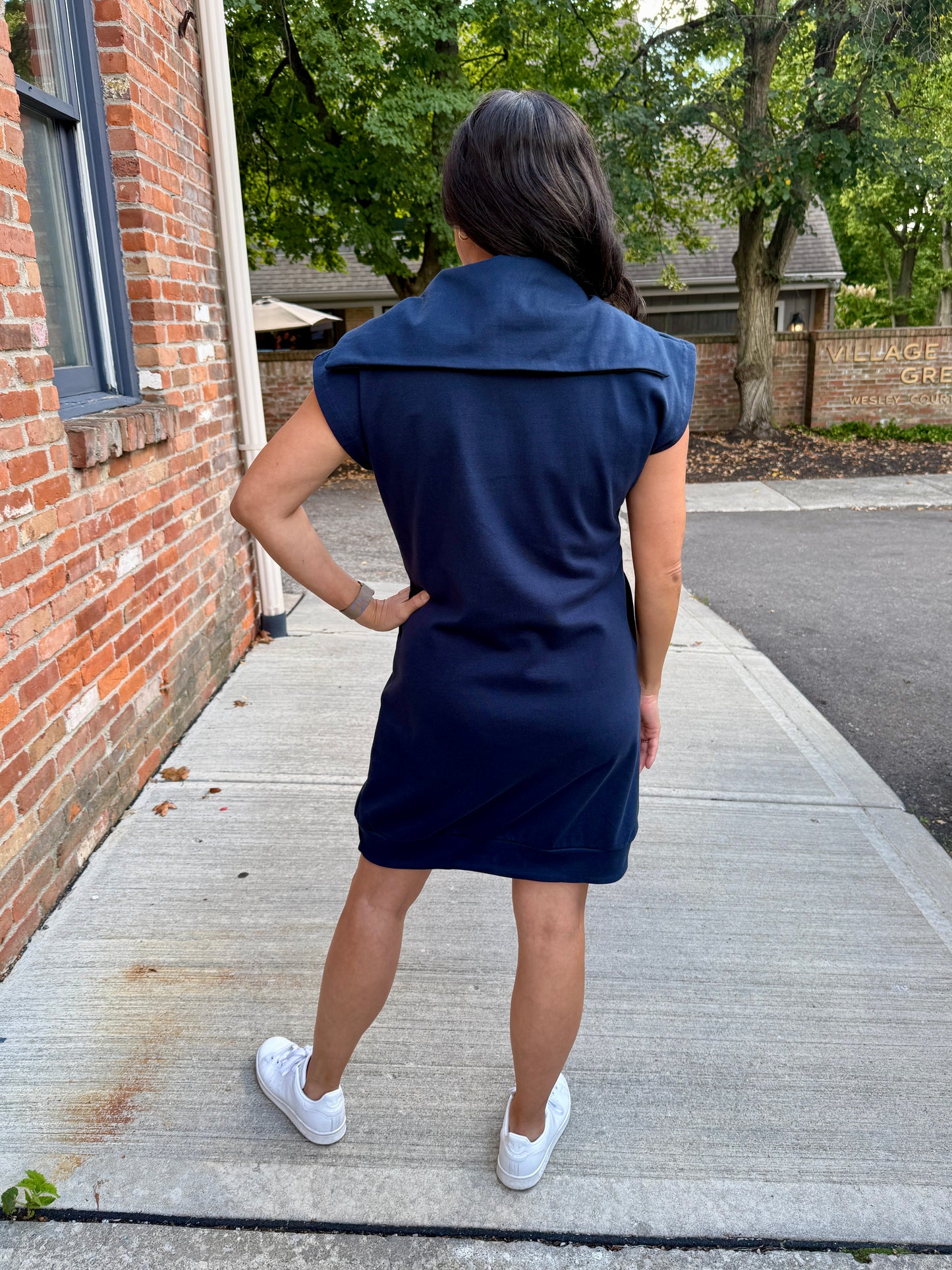 1/2 zip tunic dress