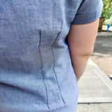 Darted Chambray Shirt Dress