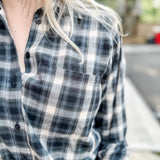 Plaid Button-Up Shirt
