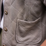 Quilted Jacket - Light Tan French Terry