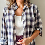 Plaid Button-Up Shirt