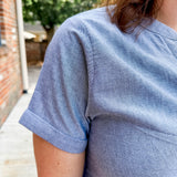 Darted Chambray Shirt Dress