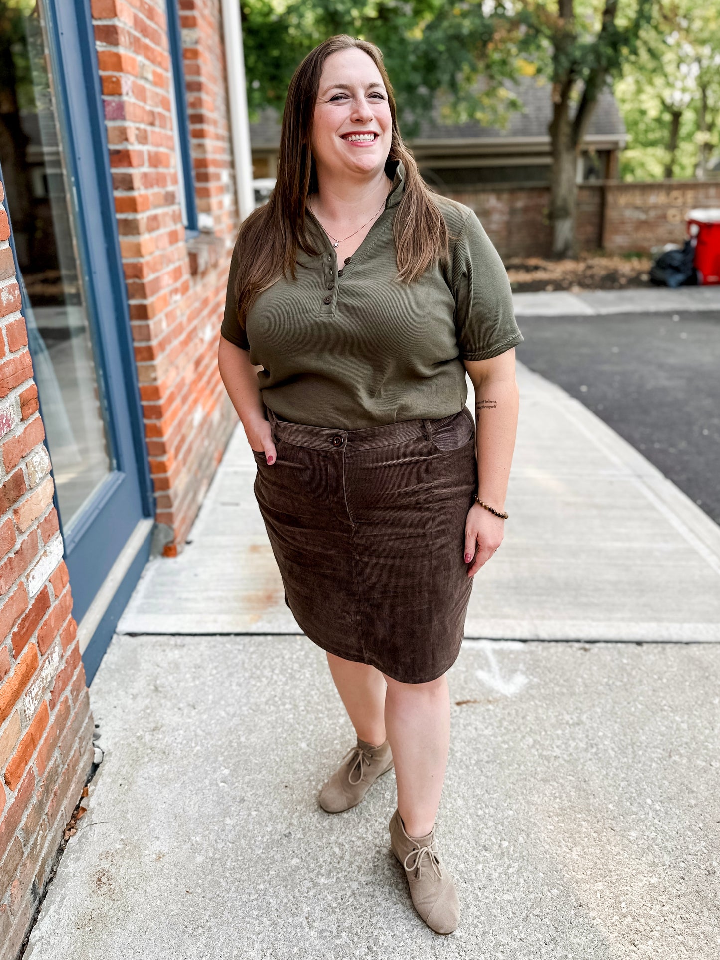 Corduroy Mini Skirt