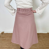 A-Line Button Front Skirt