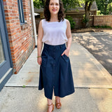 A-Line Button Front Skirt