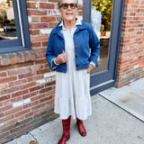 Tiered Knit Shirt Dress