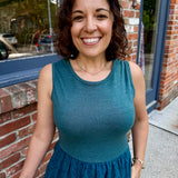 Mixed Media Tank Dress