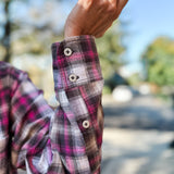 Plaid Button-Up Shirt