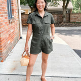 Utility Linen Romper