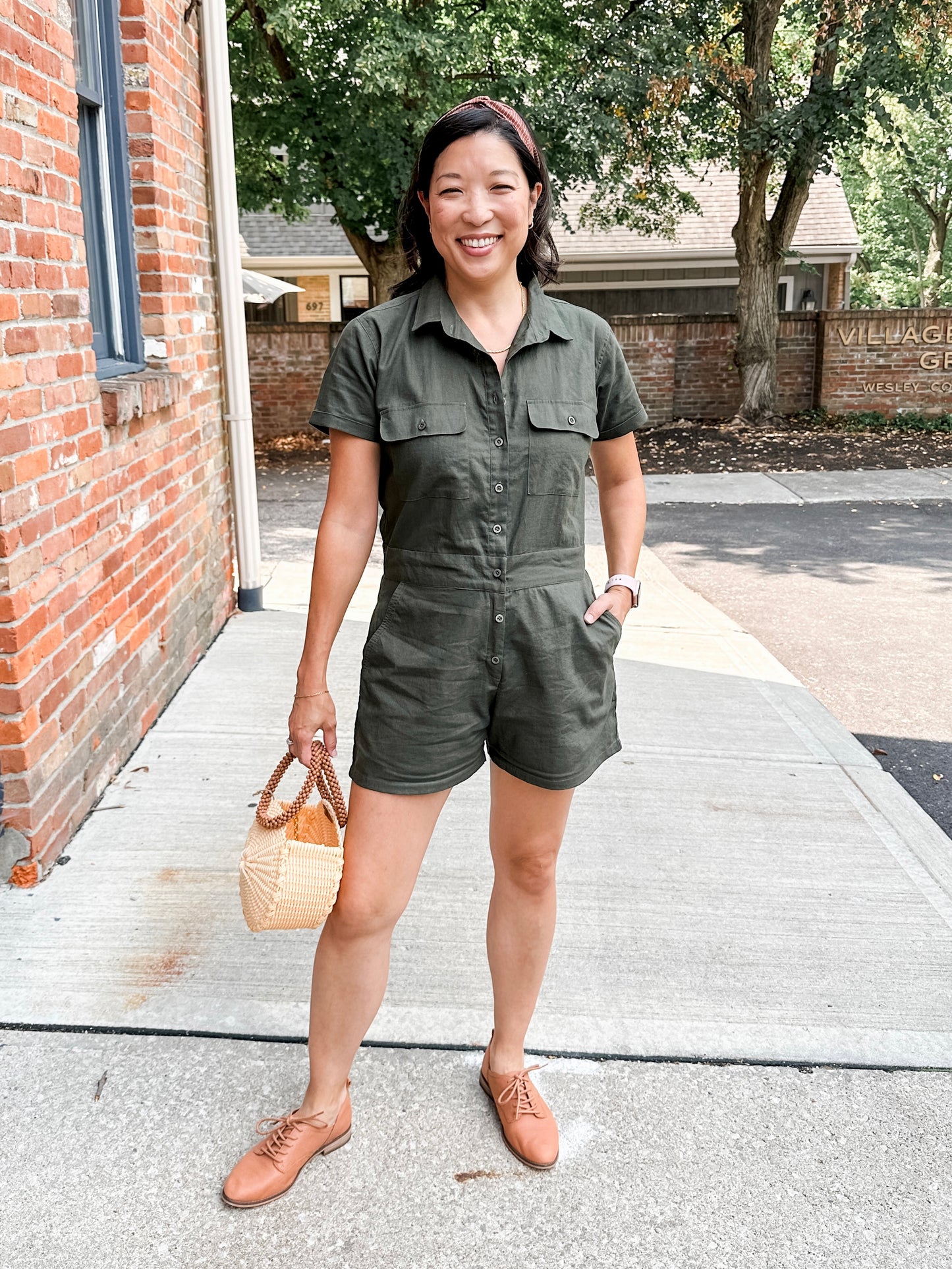 Utility Linen Romper