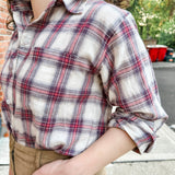 Plaid Button-Up Shirt