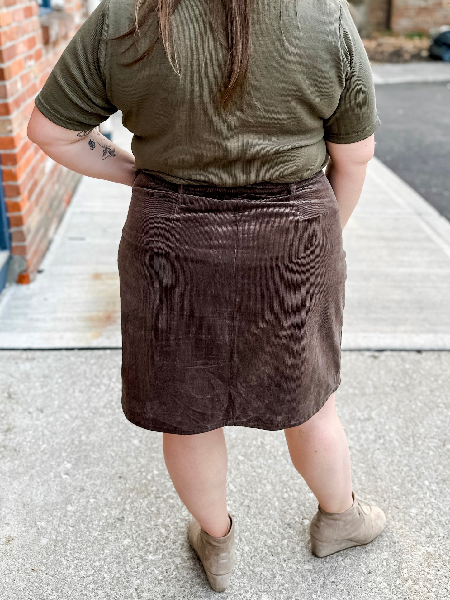 Corduroy Mini Skirt