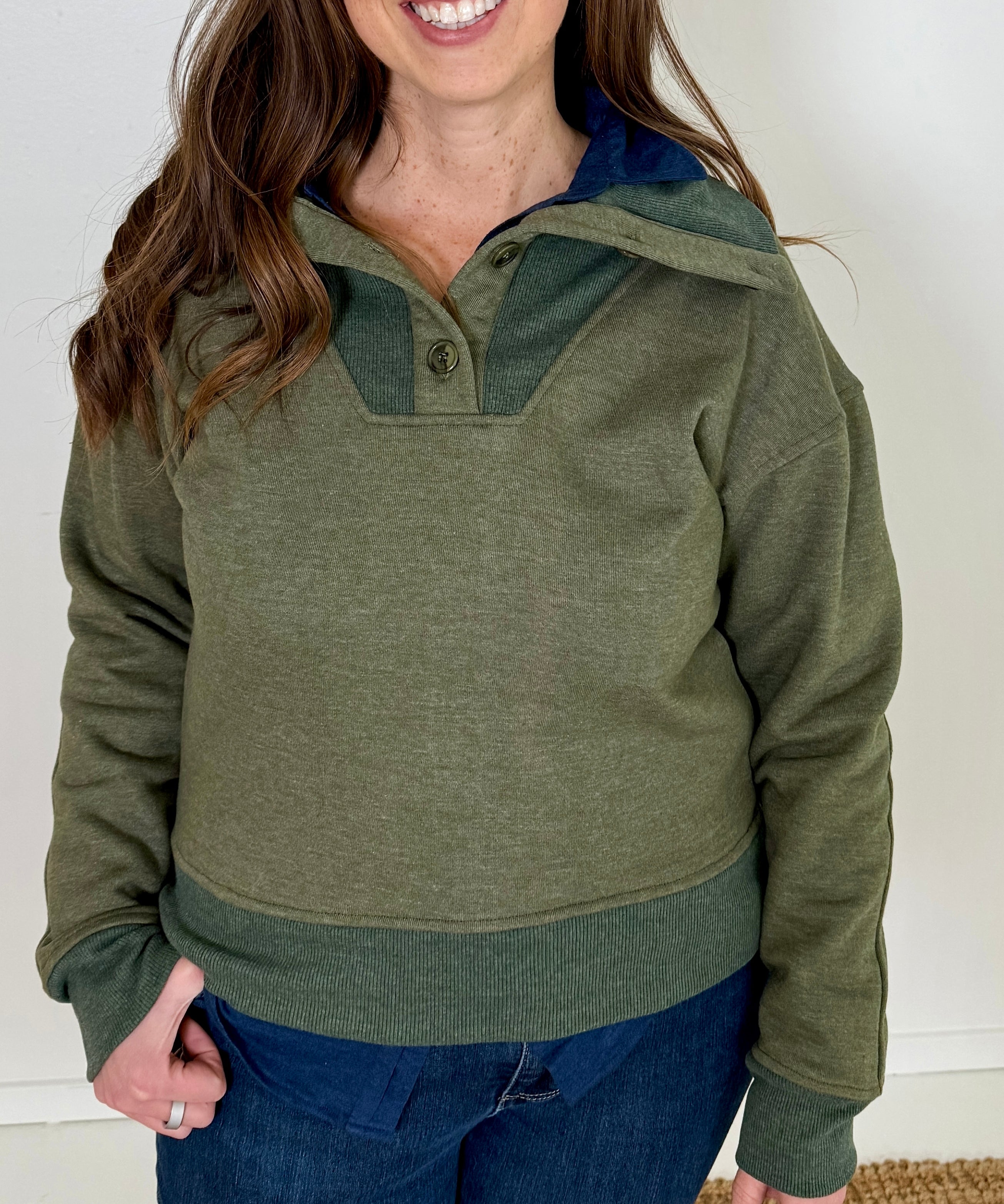 Fleece Henley Pull-Over