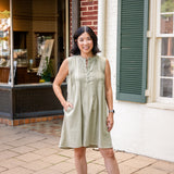 Sleeveless Pleated Dress