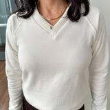 V-Neck Fleece Top