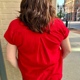 dolman band collar blouse