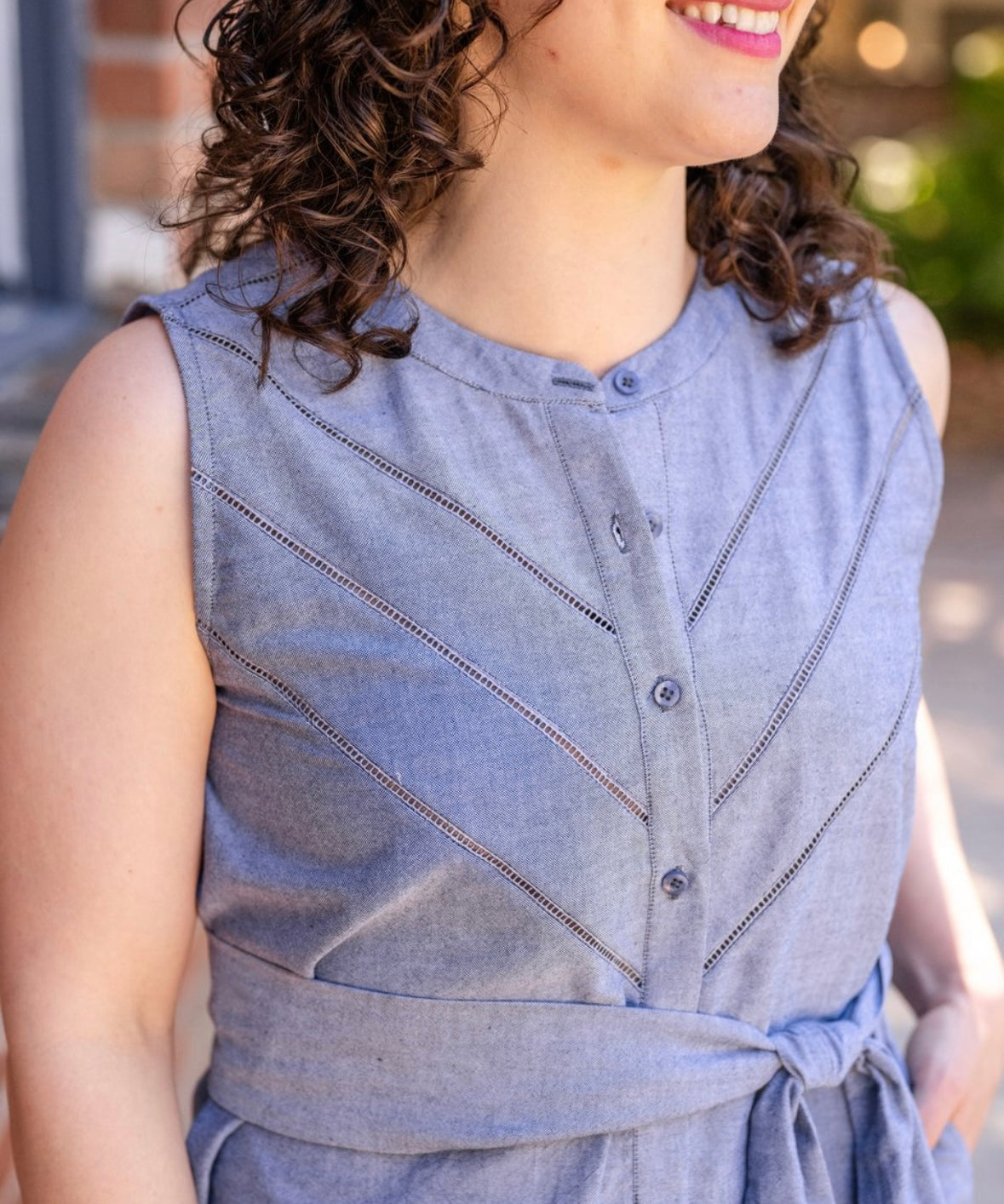 Sleeveless Shirt Dress