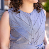 Sleeveless Shirt Dress