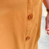 A-Line Button Front Skirt