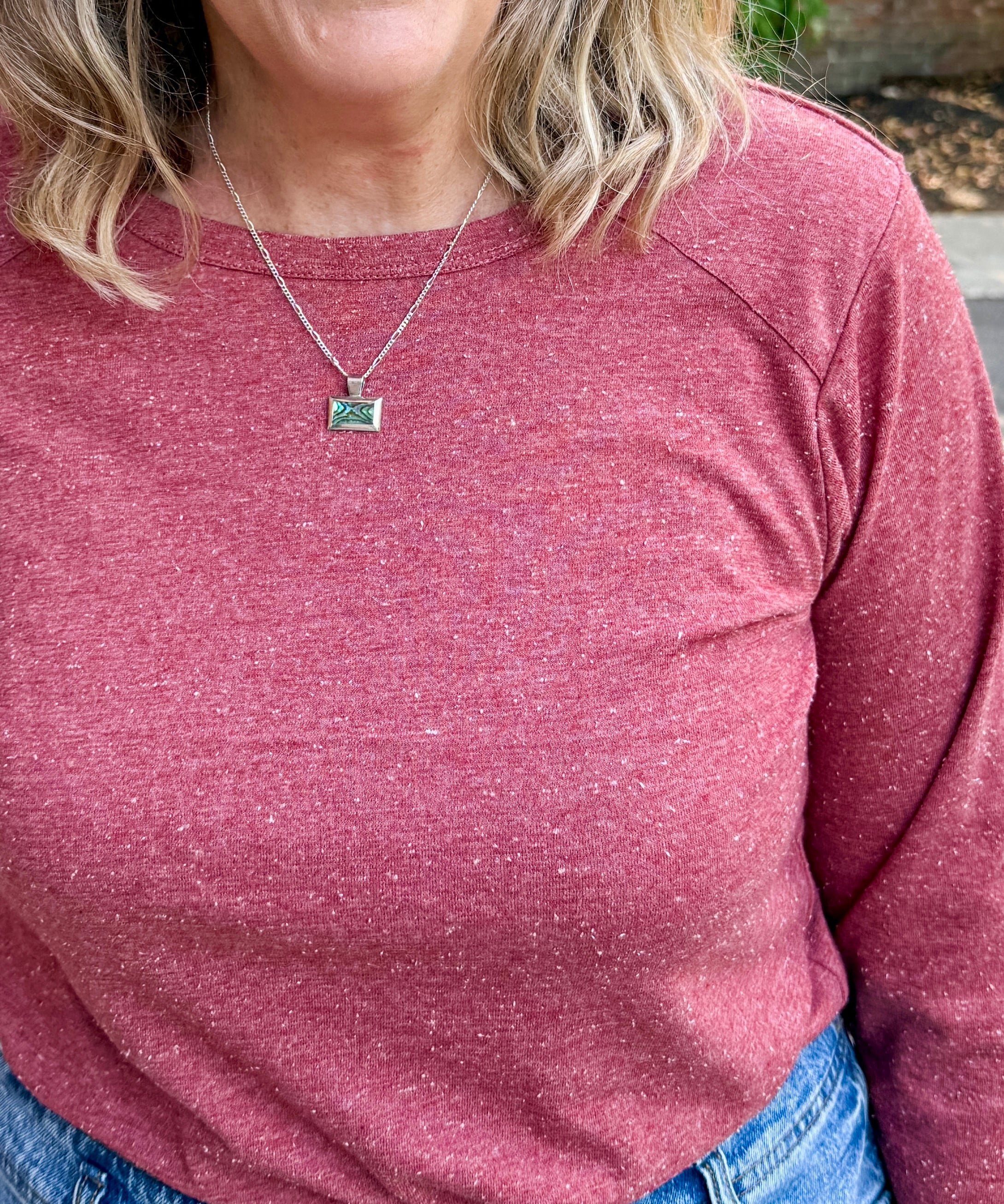 Long Sleeve Raglan Knit Top